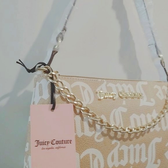 Juicy Couture Golden Sands Monogram Canvas Logo Tote - Picture 7 of 9